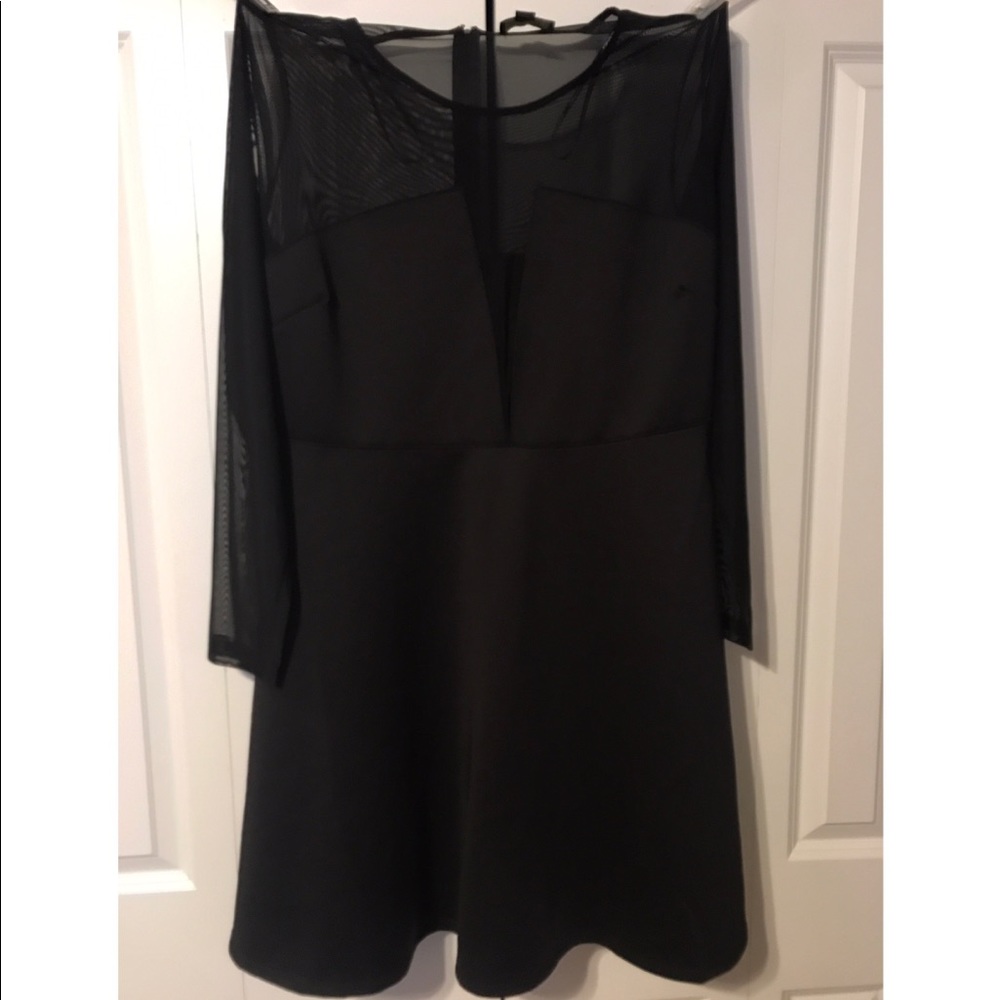 Black dress with mesh
